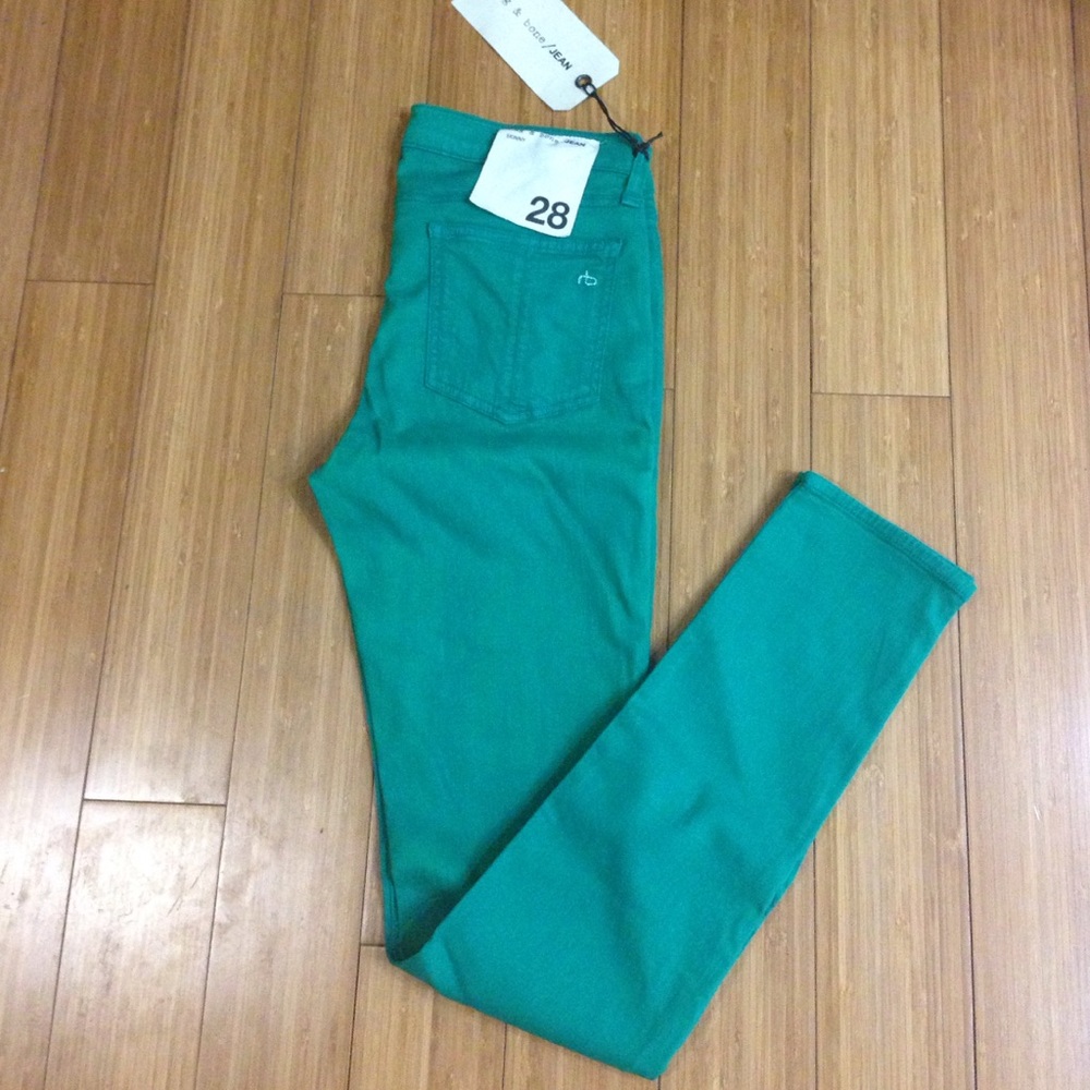 Rag & Bone Teal Green Skinny Jeans